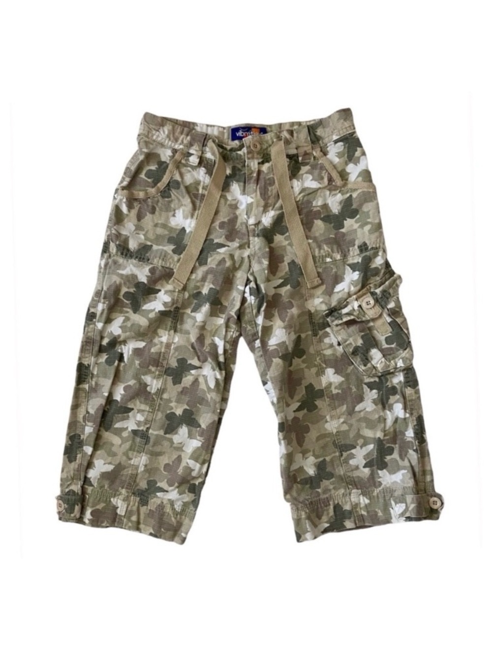 Cotton Butterfly Camo Capri Pant | Size 8 Girls